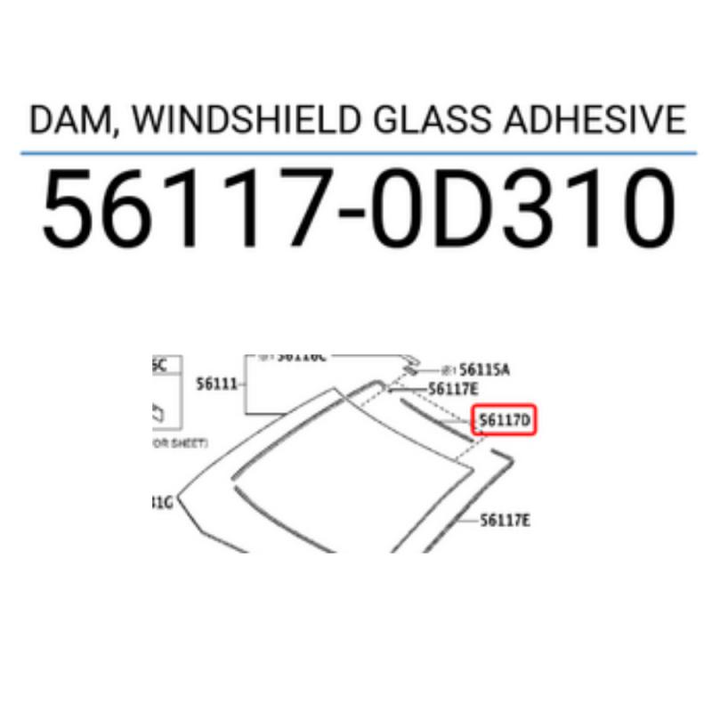 Moulding Windshield Upper - 561170D310